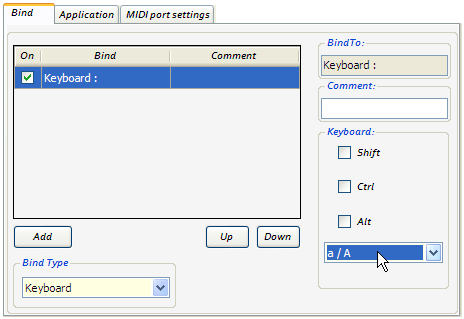 Keyboard bind type