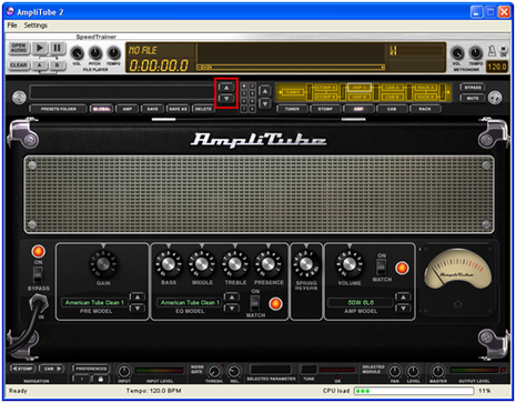 AmpliTube main window